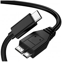 Кабель USB-C - micro USB 3.0 тип B для портативных внешних дисков, 0.3 м, KS-is
