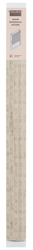 Рулонная штора Decofest Баунти соломенный, блэкаут, 80 x 160 см - фотография № 12