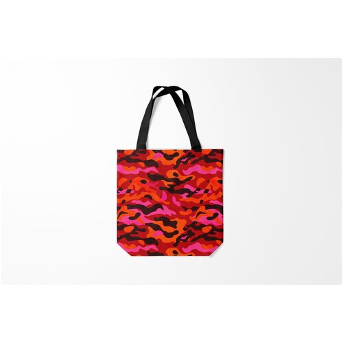 фото Сумка-шоппер / 40х40 см / тренды / милитари camouflage red burnettie