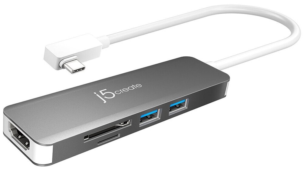 Мульти Хаб j5create USB-C / HDMI / USB 3.1 / SD / microSD SuperSpeed+ Multi-Adapter (JCD372)