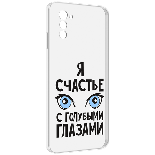 Чехол MyPads счастье с голубыми глазами для UleFone Note 12 / Note 12P задняя-панель-накладка-бампер