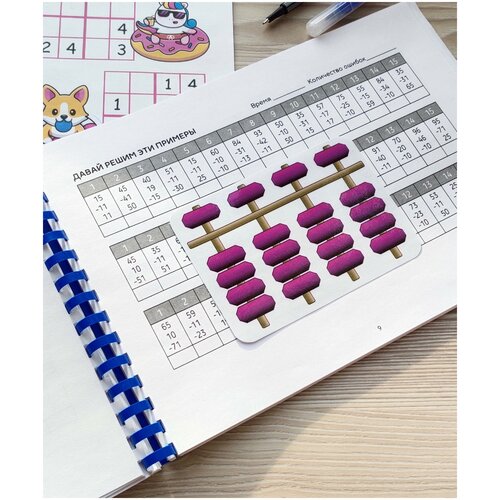 Ментальные карты с изображением абакуса 6штук