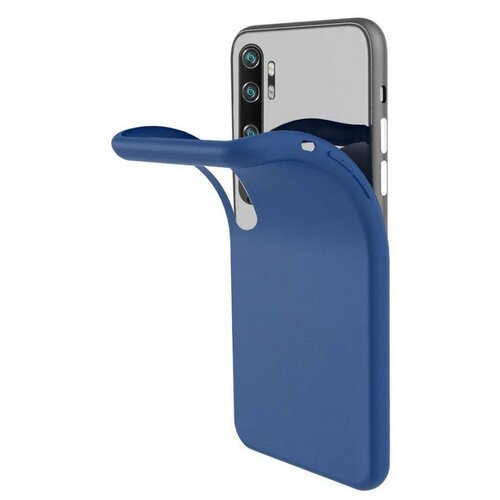 Накладка силиконовая Silicone Cover для Xiaomi Mi Note 10 (CC9 Pro) темно-синяя