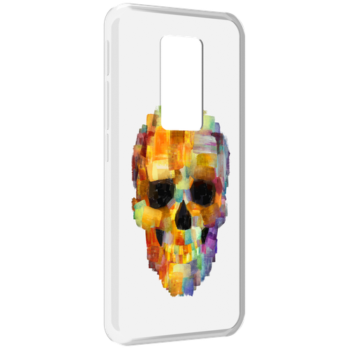 Чехол MyPads нарисованный череп для Motorola Defy 2021 задняя-панель-накладка-бампер