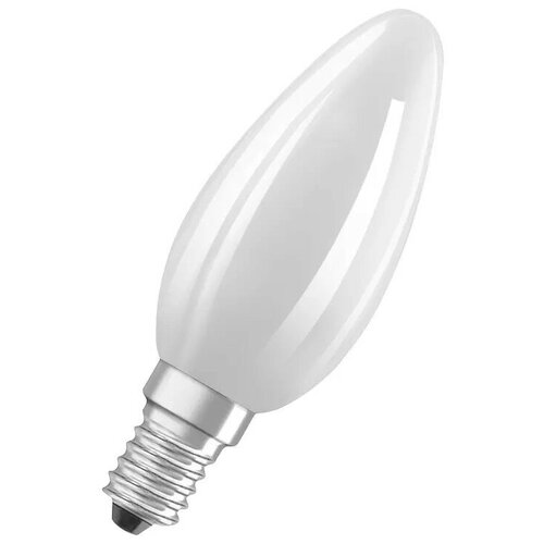 Лампы светодиодные с цоколем Е-14, Е-27 Osram/Ledvance Лампа Osram FIL P CL B25 2,5W/827 230V FR E14 250lm свеча матов, 4058075287662