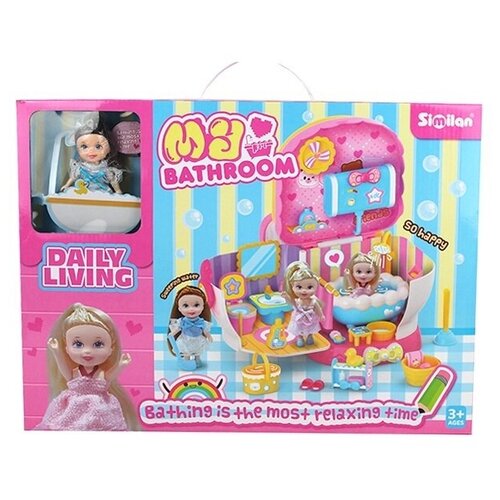 Купить Игровой набор Ванная комната с куклой в коробке, КНР, пластик