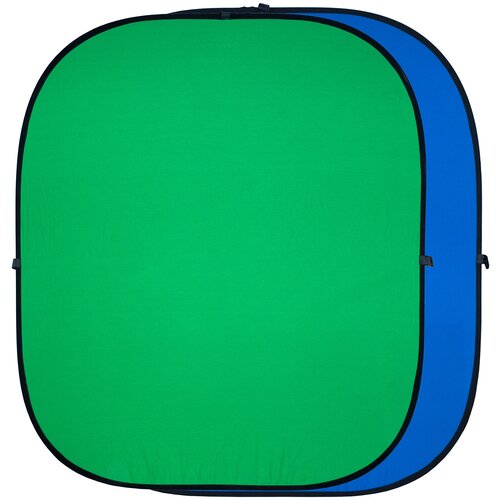 Фон складной GreenBean Twist B/G, 1.8x2.1м зеленый/синий фон 2в1 складной на каркасе 240х240 см синий зеленый хромакей fotokvant bg 2424 blue green