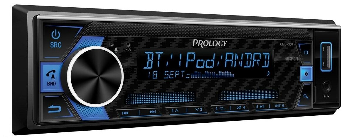 Автомагнитола Prology CMD-300, черный, встроенная память 256 ГБ, RAM 1 ГБ