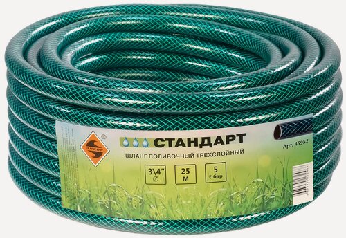 Изображение товара Поливочный шланг Энкор "Стандарт", армированный, ПВХ, 3/4", 25 метров