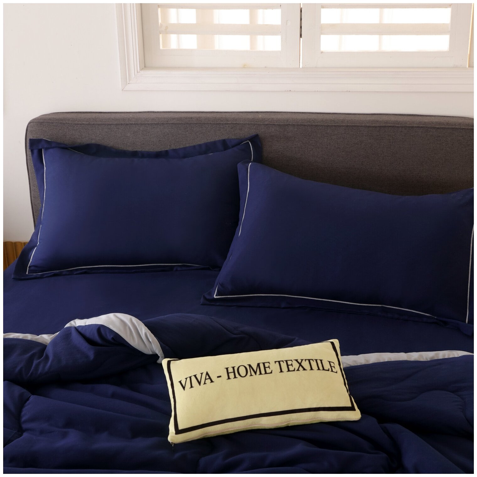 Комплект постельного белья Однотонный Сатин с Одеялом FB012 - фотография № 3