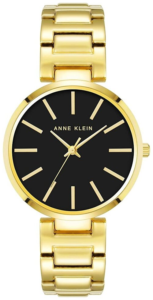 Наручные часы ANNE KLEIN Наручные часы Anne Klein золотые с черным циферблатом, золотой