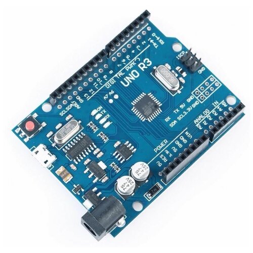 UNO R3 (Arduino совместимая) micro-usb uno r3 development board atmega328p ch340 ch340g for arduino uno r3 with straight pin header with cable