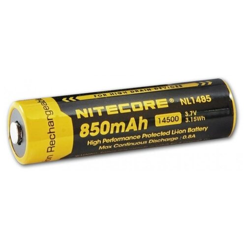 фото Аккумулятор nitecore nl1485 14500 li-ion 850mah