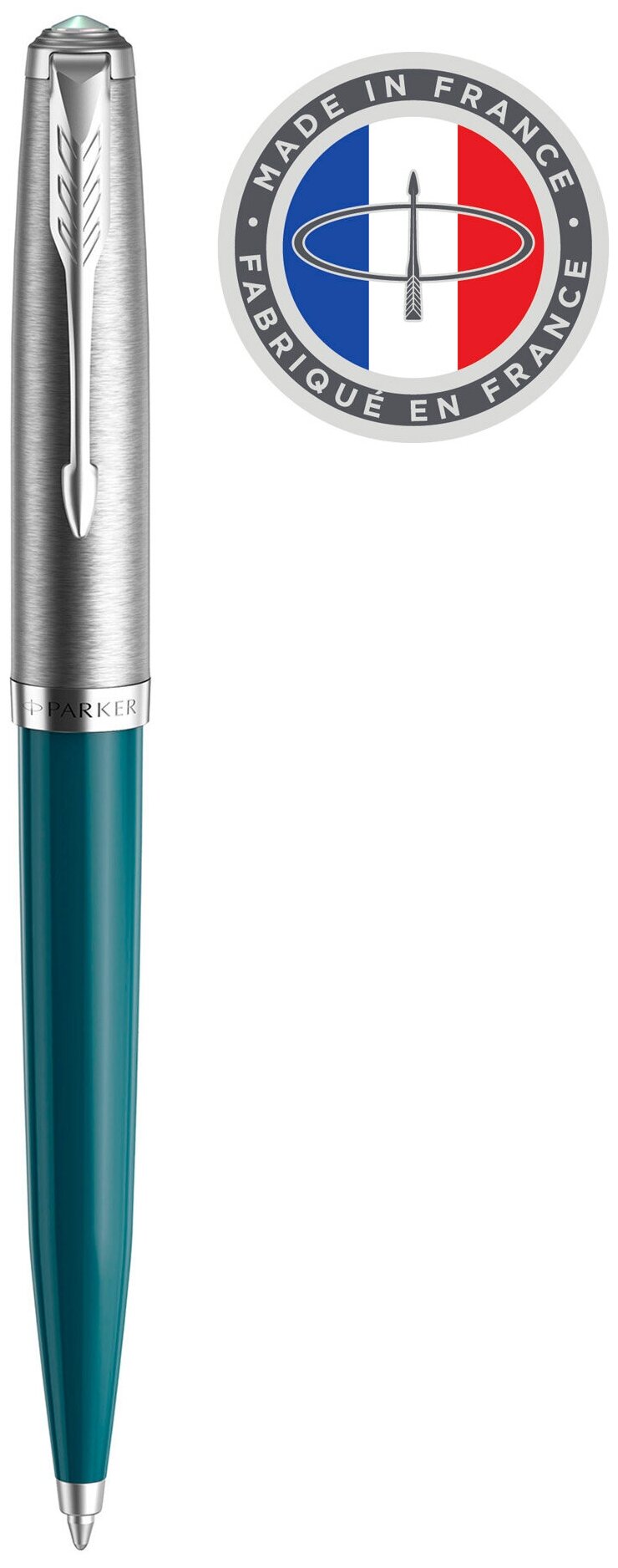 Ручка шариковая Parker 51 Core 2123508 Teal Blue CT M черные чернила подар. кор.