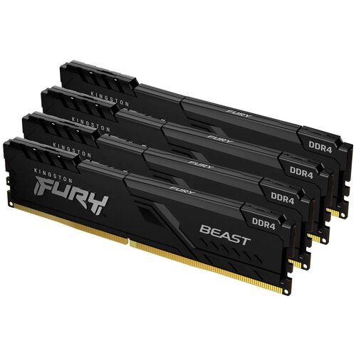 Оперативная память Kingston Fury BEAST 4x16 ГБ DDR4 (KF426C16BB1K4/64) модуль памяти kingston fury black ddr4 dimm 2666mhz pc21300 cl16 16gb kit 2x8gb