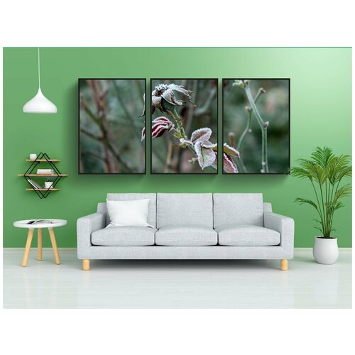 фото Набор модулных постеров для интерьера "фрост, осень, ноябрь" 60x90 см. в тубусе, без рамки lotsprints