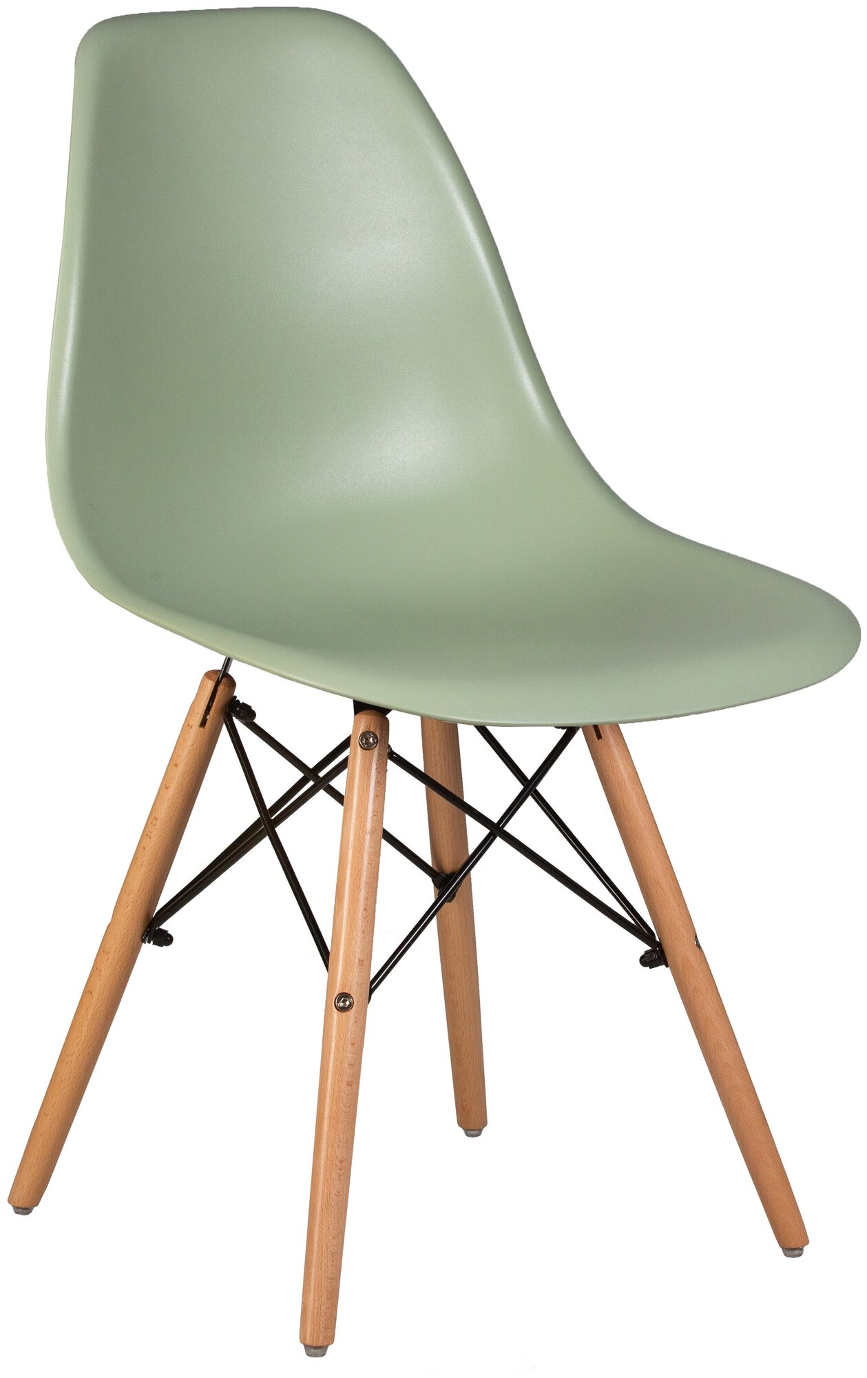 Стул обеденный DSW LMZL-PP638 цвет сиденья мятный (NX-G-09), цвет основания светлый бук - фотография № 2