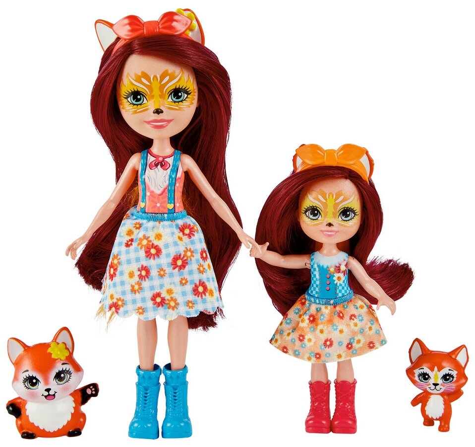 Игровой набор Mattel Enchantimals Фелисити Лис с сестричкой и питомцами HCF81