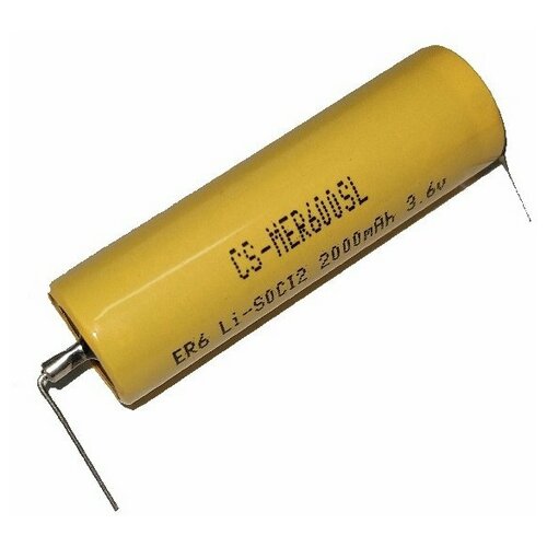 Батарейка с выводами под пайку (ER6C) Li-SOCI2 батарейка элемент питания cameronsino cs mer600sl с выводами под пайку er6c li soci2