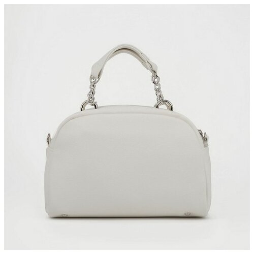 фото Саквояж, отдел на молнии, наружный карман, длинный ремень, цвет белый, 49 шт. textura