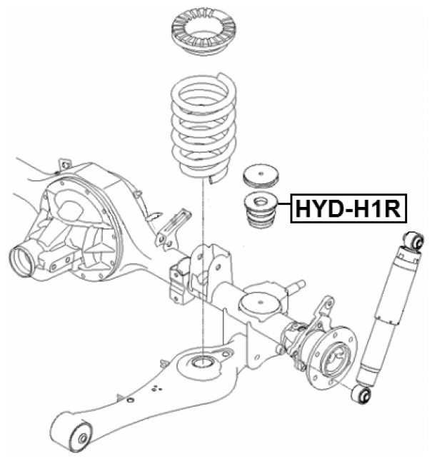 Отбойник рессоры задней Febest HYD-H1R