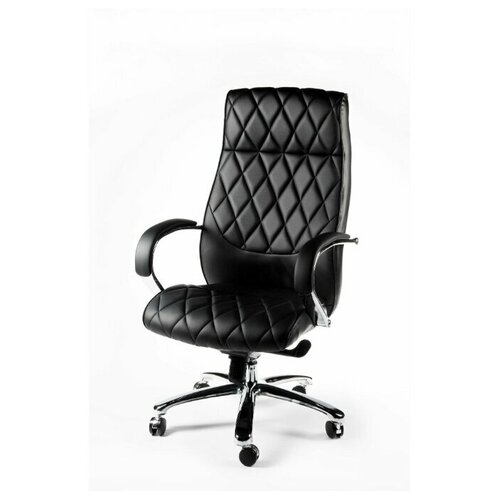 фото Кресло руководителя norden бонд (black) сталь + хром / черная экокожа norden chairs