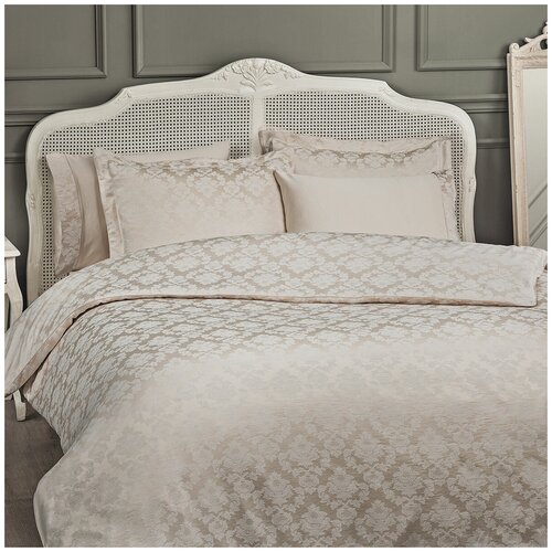 фото Комплект постельного белья tivolyo home hampton жаккард бежевый