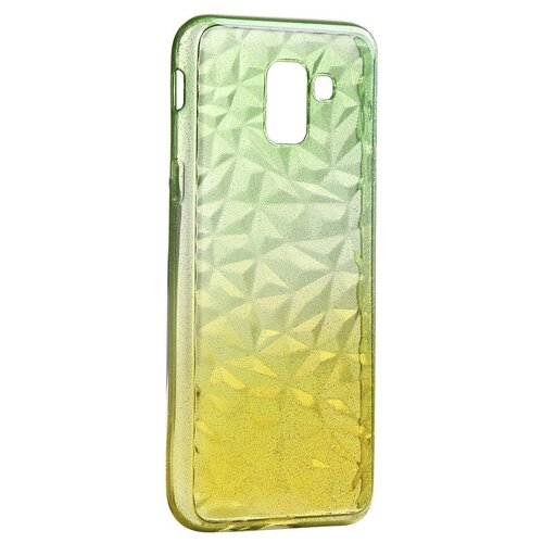 фото Чехол krutoff для samsung galaxy j6 2018 sm-j600 crystal silicone yellow-green 12242