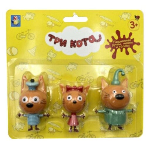 фото Игровой набор «три кота. коржик, карамелька, компот» 1 toy