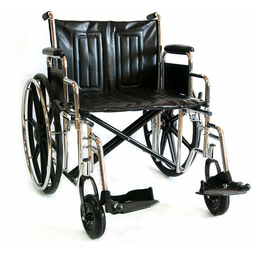 Кресло-коляска инвалидная повышенной грузоподъемности 711AE 56 см (литые) Мега-Оптим