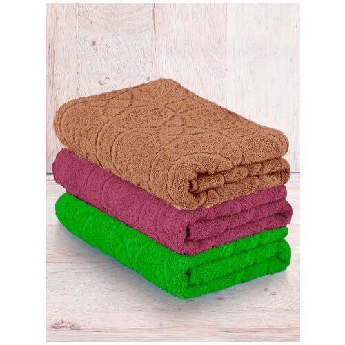 фото Набор махровых полотенец yasmin 3шт(50*100) туркмения