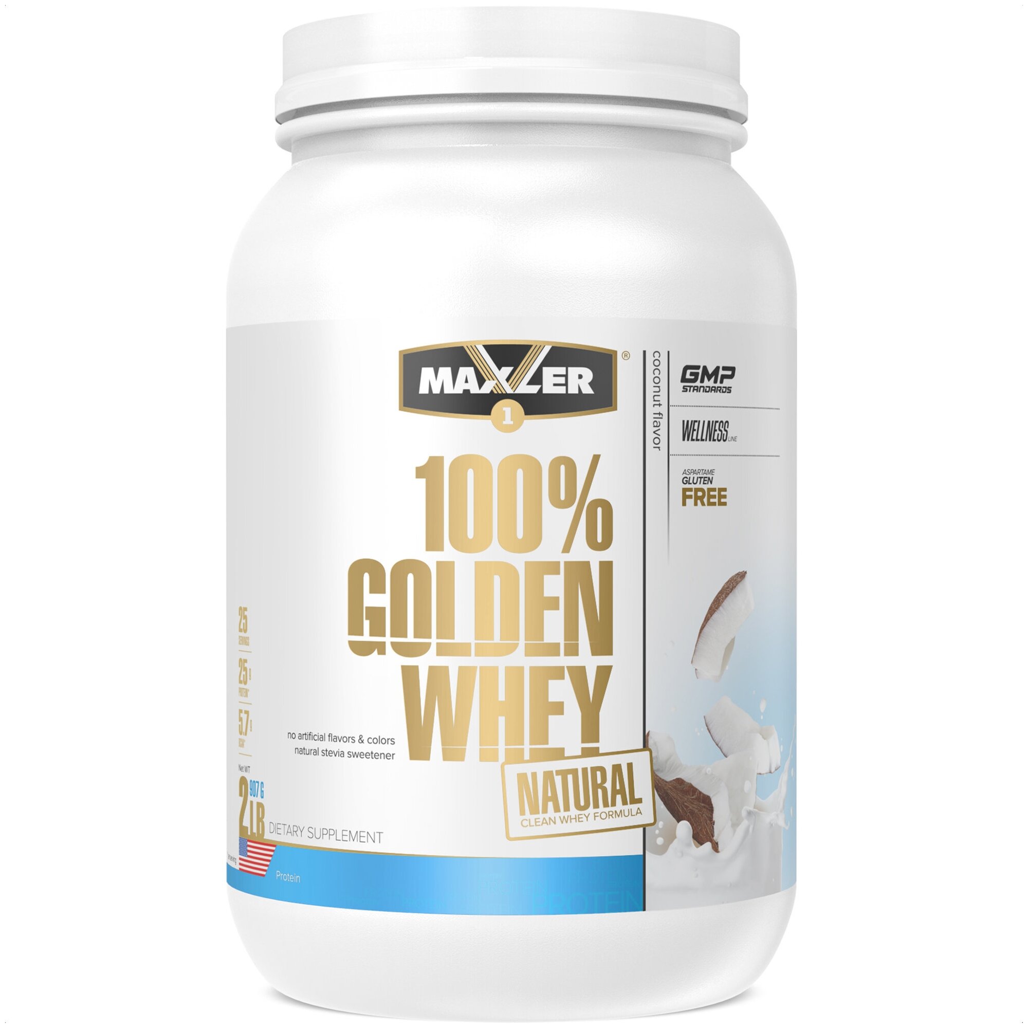 Golden Whey Natural 2 lb - Coconut