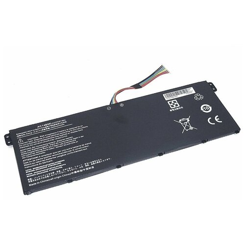 Аккумуляторная батарея для ноутбука Acer Aspire V13 (AC14B8K-4S1P) 15.2V 46Wh OEM черная