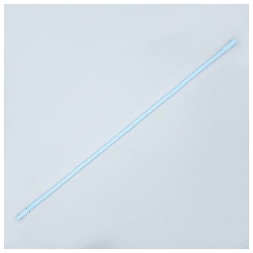 Карниз для ванной комнаты телескопический Доляна, 140-260 см, цвет голубой