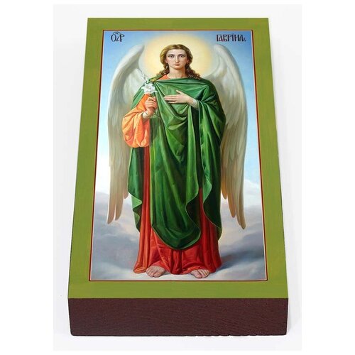 Архангел Гавриил, икона на доске 7*13 см архангел иеремиил икона на доске 13 16 5 см
