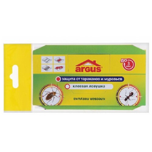 Клеевая ловушка от тараканов ARGUS домик с приманкой, мини, 1 шт