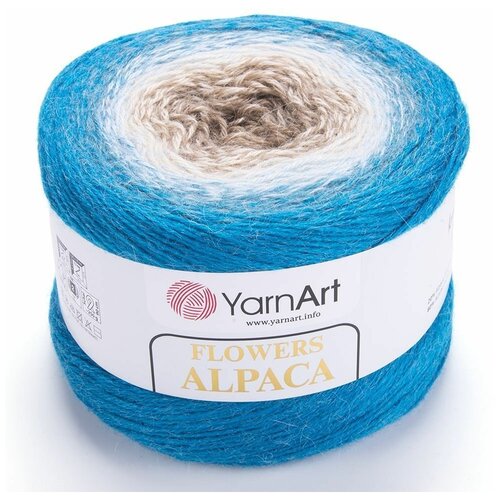 Пряжа YarnArt Flowers Alpaca | Пряжа YarnArt Flowers Alpaca - 431 принт | 2шт упаковка | Акрил: 80%, Альпака: 20%