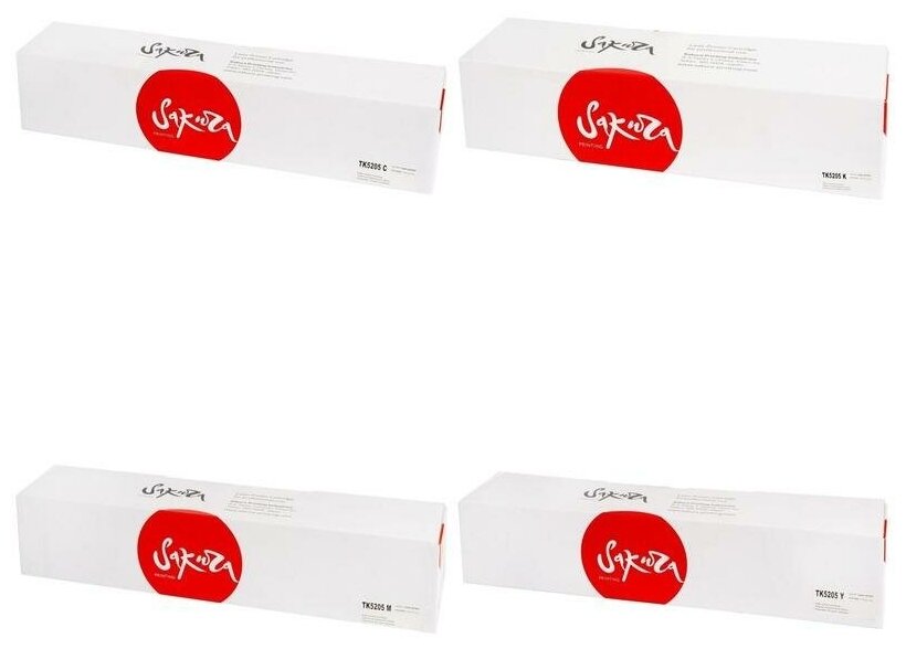Sakura Картриджи комплектом совместимые Сакура Sakura SATK5205-CMYK TK-5205MY, TK-5205C, TK-5205K