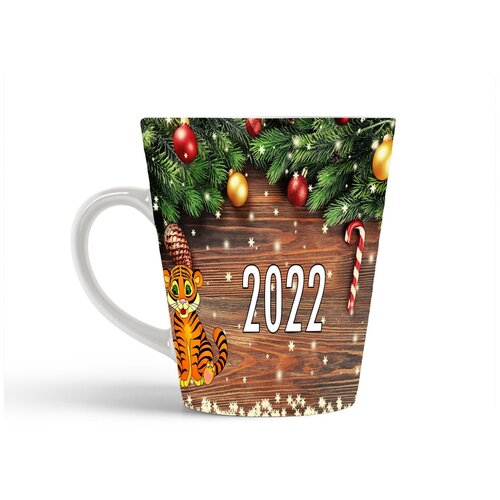 фото Кружка-латте coolpodarok год тигра ель стол
