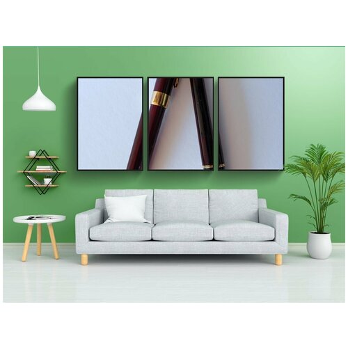 фото Набор модулных постеров для интерьера "шариковая ручка, ручка, перьевая ручка" 60x90 см. в тубусе, без рамки lotsprints