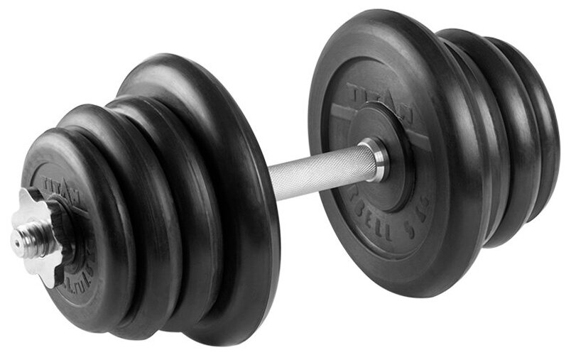 Гантель разборная 25 кг TITAN Barbell - d31, Комплектация №2 с железной ручкой