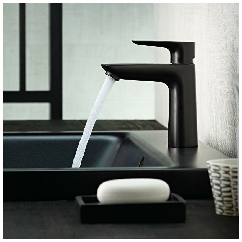 Комплект смесителей для ванны Hansgrohe Talis E черный матовый (71710670, 71740670) - фотография № 3