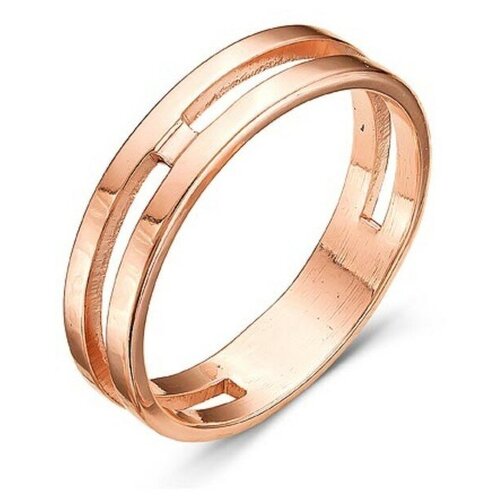 фото Кольцо "минимализм", позолота, 16,5 размер красная пресня