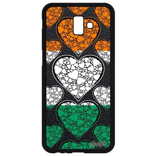 фото Качественный чехол на мобильный // samsung galaxy j6 plus 2018 // "флаг кот-д'ивуар с сердцем" патриот дизайн, utaupia, цветной