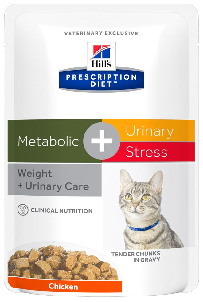 Хиллс 605619 Диета пауч д/кошек C/D Urinary Stress+Metabolic стресс + коррекция веса Курица 85г . - фотография № 2