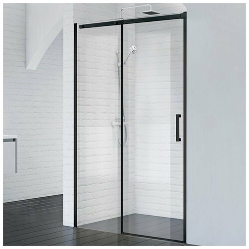 душевая дверь в нишу belbagno acqua acqua bf 1 150 c nero Душевая дверь BelBagno Acqua 120 ACQUA-BF-1-120-C-NERO профиль Черный стекло прозрачное