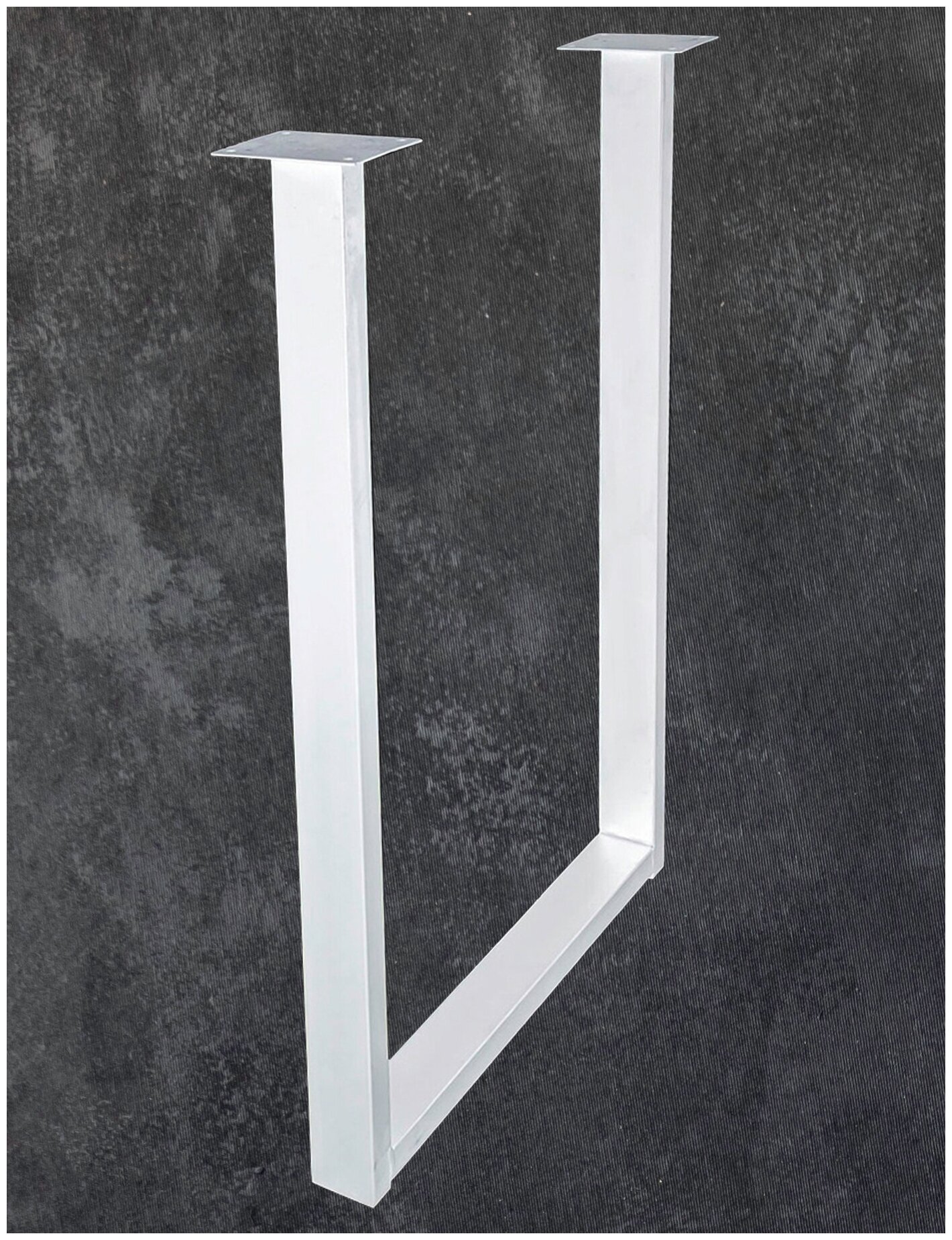 Подстолье, опора, ножка для стола "Лофт П" белое 71х55 см, 1 шт - фотография № 1