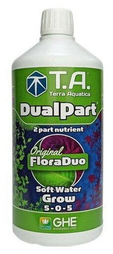 Минеральное удобрение GHE Flora Duo Grow SW (T.A. DualPart Grow SW ) 1 л - фотография № 2