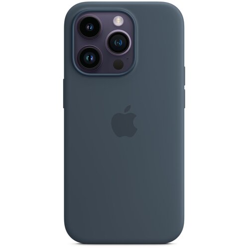 Чехол для iPhone 14 Pro Silicone Case Storm Blue