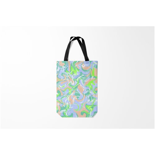 фото Сумка-шоппер / 31х42 см / тренды / абстракция разноцветные разводы красок burnettie